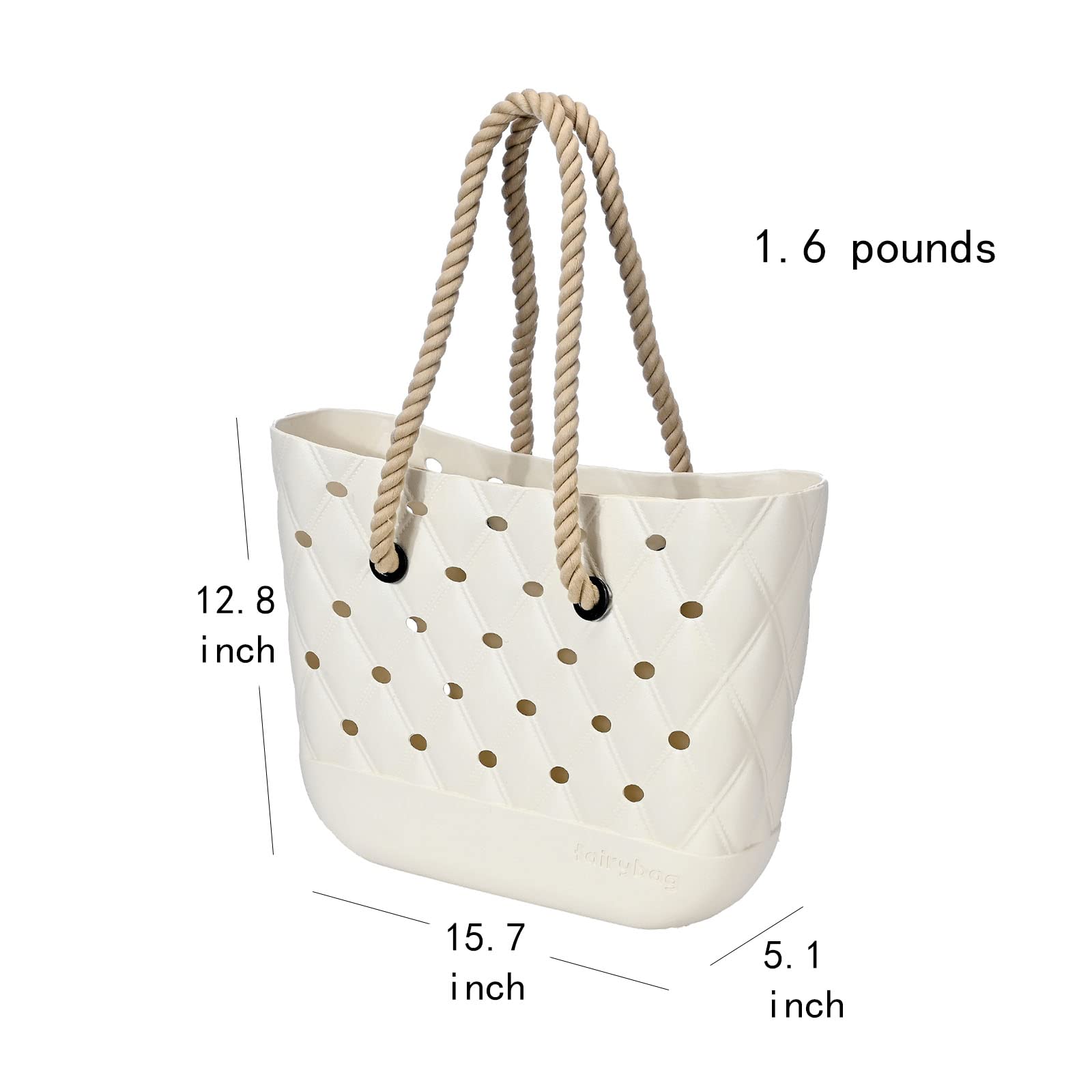 Waterproof Beach Tote Bag - Durable EVA Open Handbag for Swimming, Pool, Gym & Travel - Lightweight Washable Sports Bag with Drain Holes | Perfect for Beach Days, Boat Trips & Workout Sessions