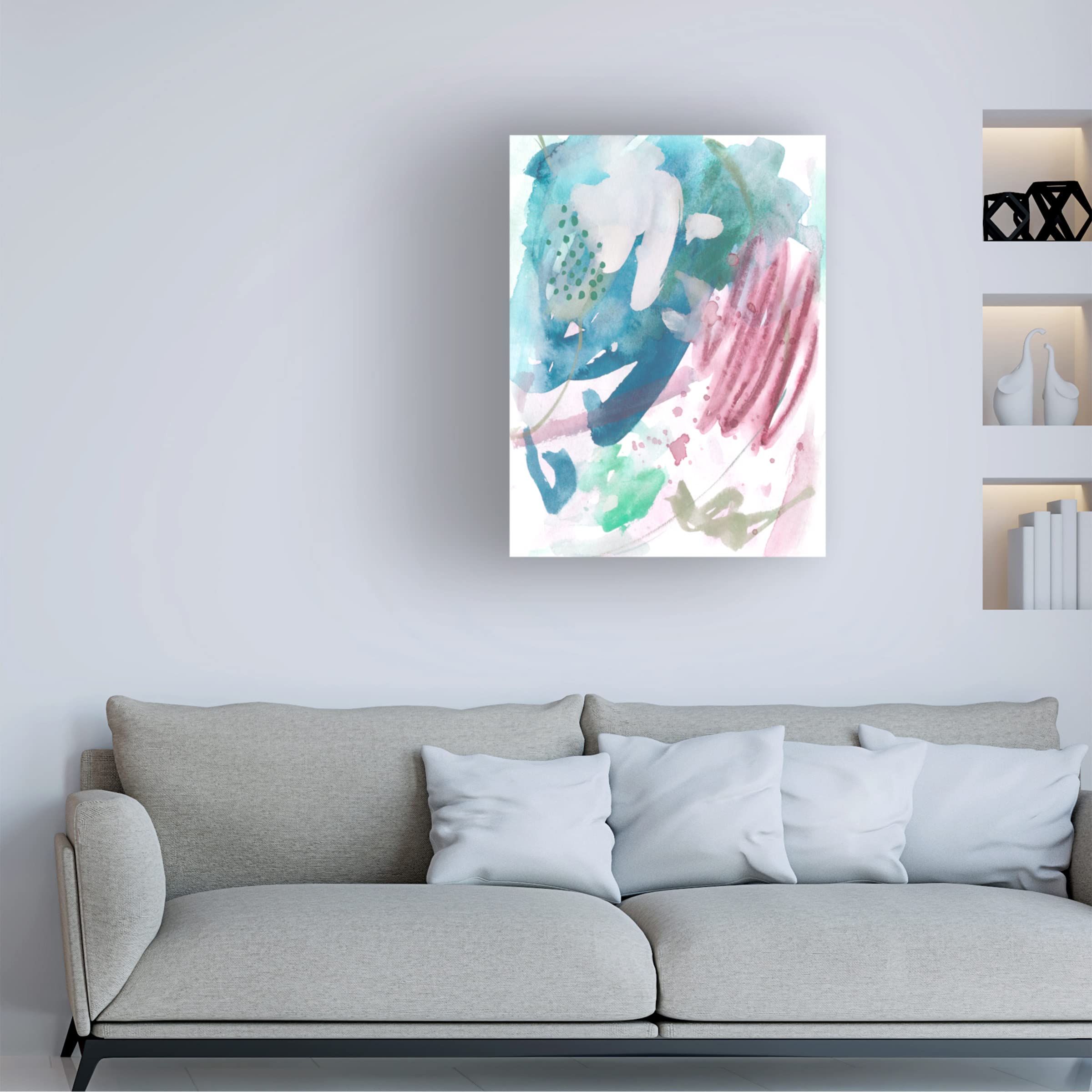 Melissa Wang 'Magenta Wave Form I' Abstract Canvas Wall Art - Modern Home Decor for Living Room, Bedroom & Office | Trademark Fine Art Collection