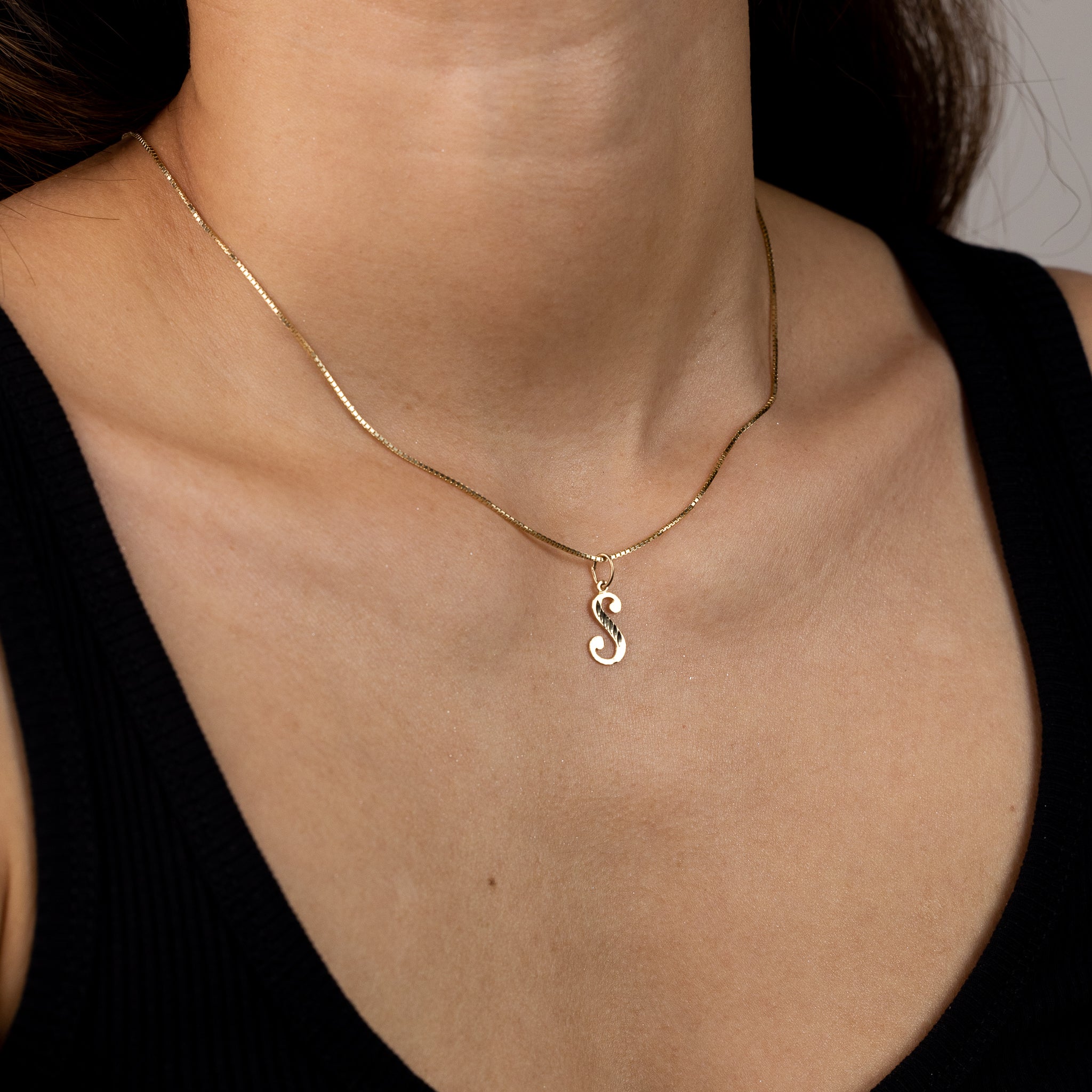Gold Cursive Letter S Pendant Necklace - Elegant Initial Jewelry for Women | Perfect Gift for Birthday, Anniversary & Valentine's Day