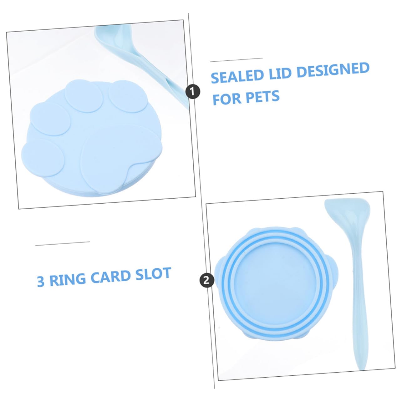 Hemoton 2-Pack Universal Pet Food Can Lids - Airtight Seal for Dog & Cat Food Cans - Replacement Covers for Home & Shop Use - Keep Pet Food Fresh & Secure - Perfect for Kittens, Puppies & Adult Pets