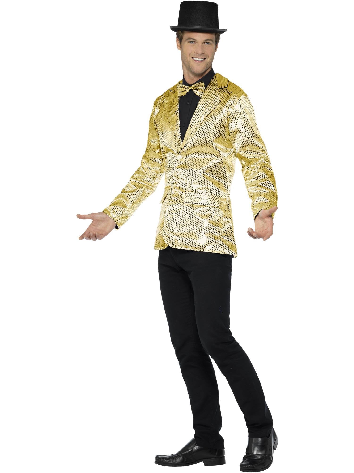 Sparkling Sequin Jacket for Men - Glamorous Party Blazer with Shimmering Details | Perfect for Halloween, Cosplay, New Year's Eve & Nightclub Outfits