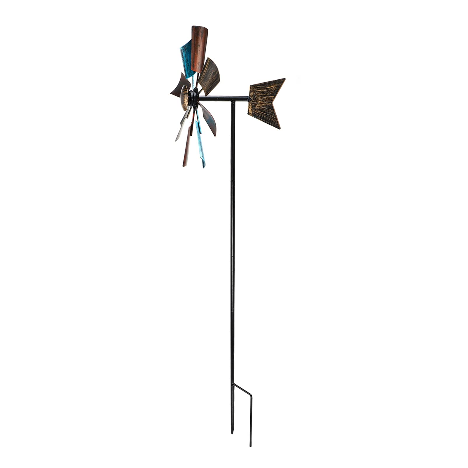 DOITOOL Metal Wind Spinner for Garden - Outdoor Decorative Windmill Toy, Christmas Holiday Yard Decor - Perfect for Patio, Lawn, and Backyard Decorations