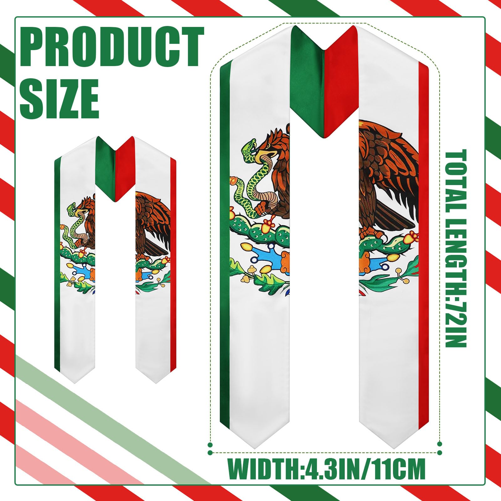 2025 Mexico Graduation Stole - 72