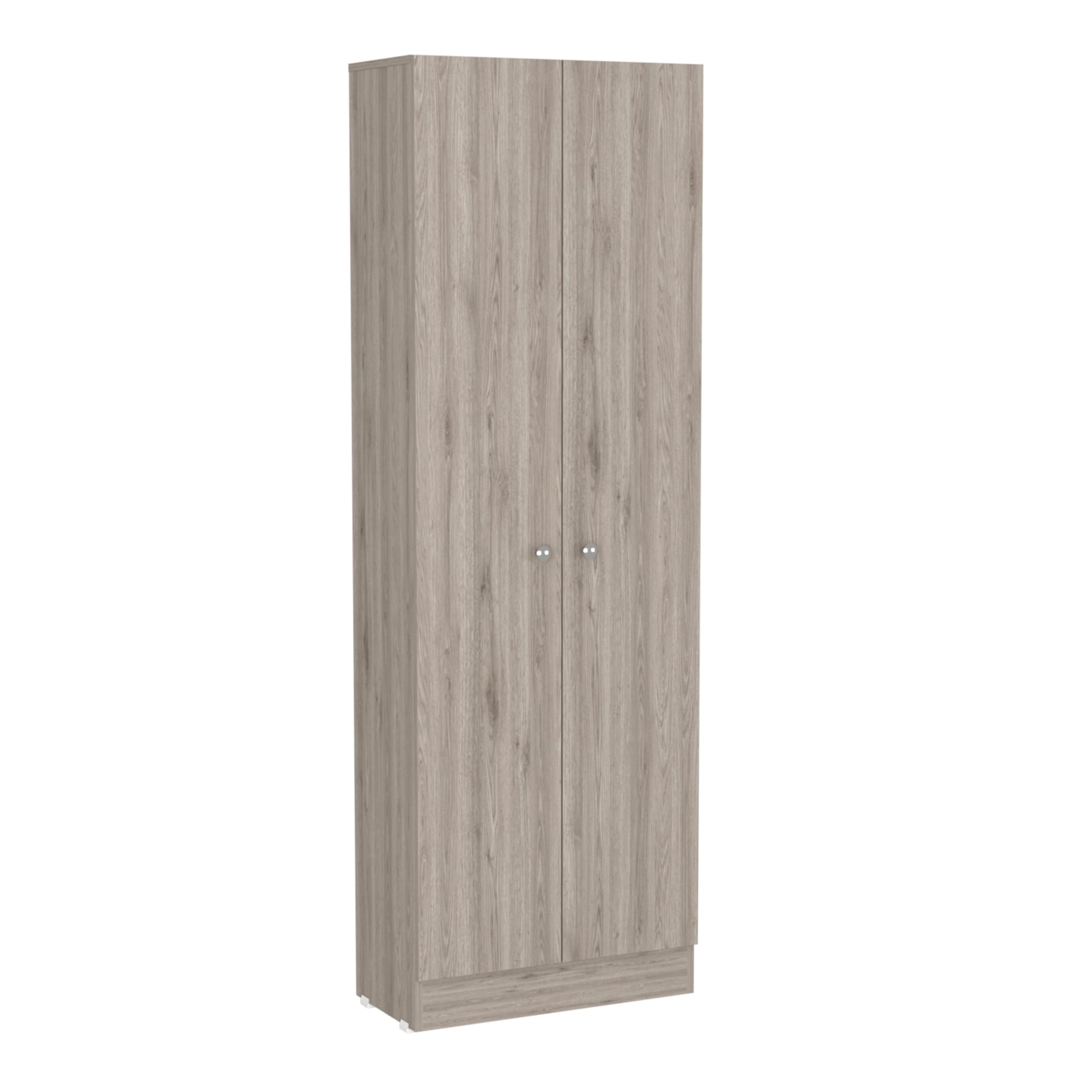 Tuhome 5-Shelf Double Door Pantry Cabinet with Multi-Storage, Light Gray - Perfect for Kitchen, Dining Room, and Home Organization