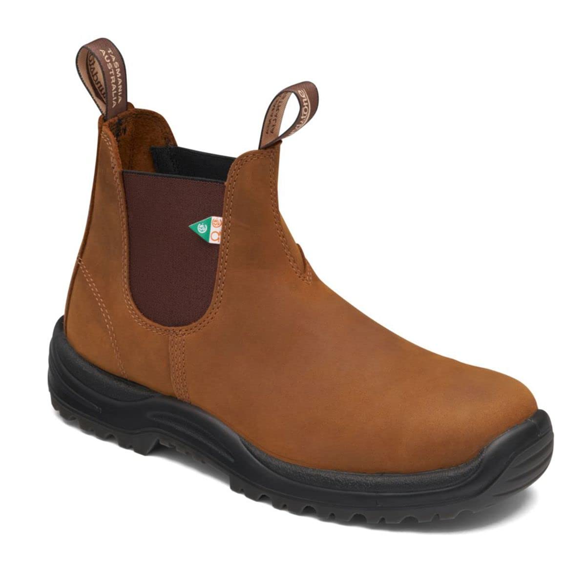 Blundstone 164 CSA Approved Safety Work Boots - Steel Toe, Slip Resistant, Electrical Hazard Protection - Brown Leather for Construction, Warehouse & Outdoor Work