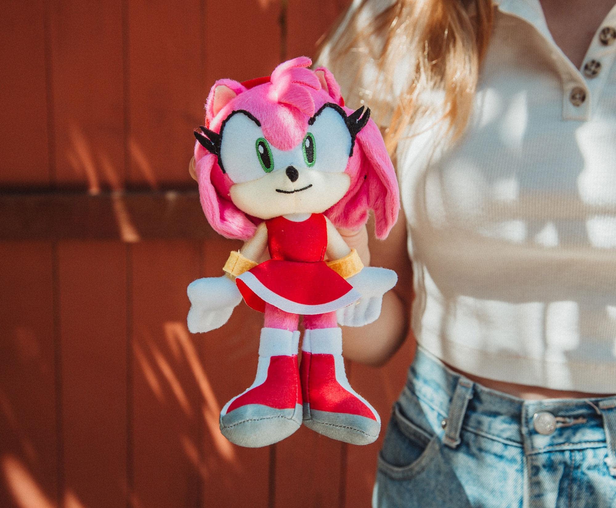 8-Inch Amy Rose Plush Toy - Soft & Cuddly Stuffed Animal for Kids, Collectors & Sonic the Hedgehog Fans | Perfect for Gifts, Bedroom Decor & Playtime Fun