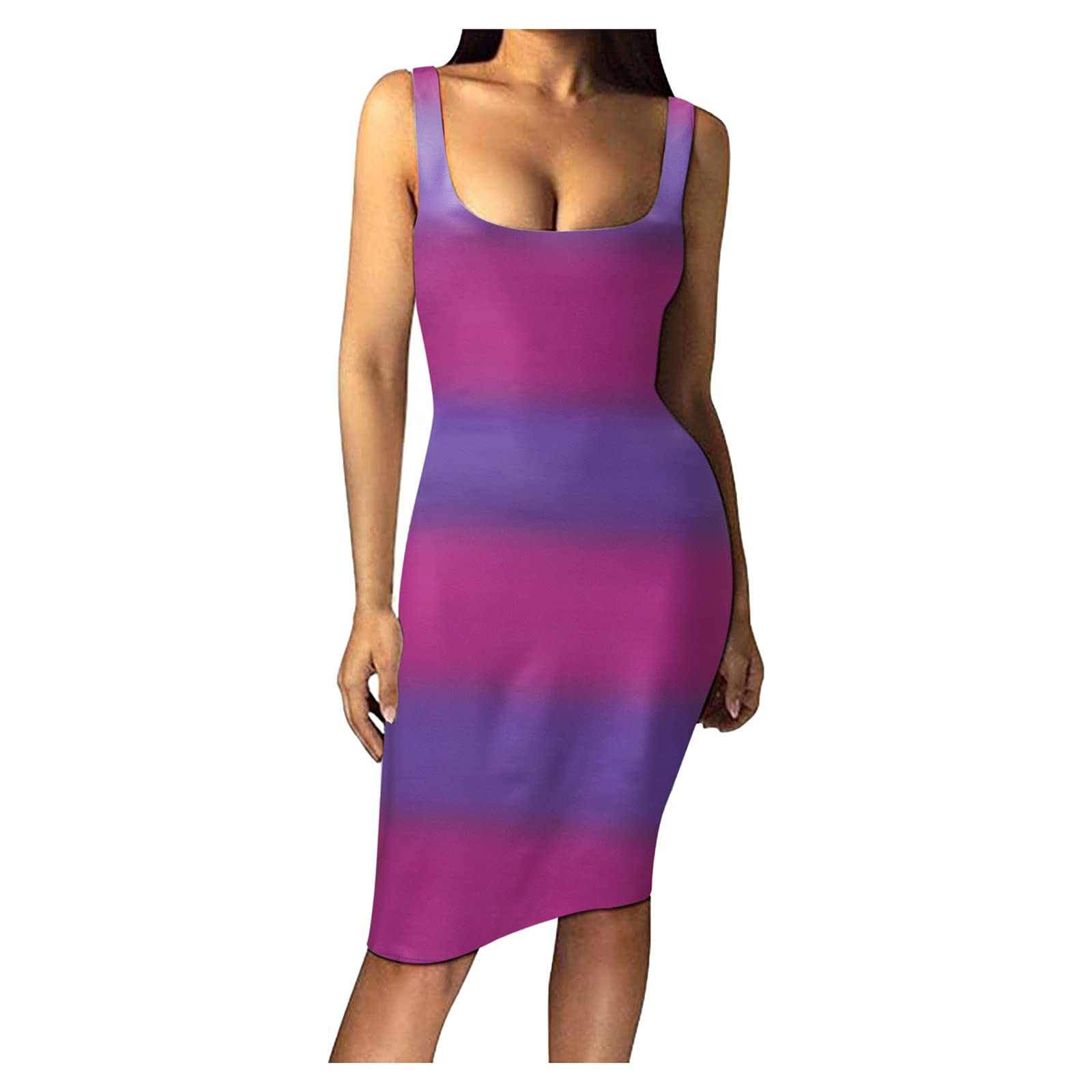 Women's Summer Swing Dress - Sexy Midi Party Dress Sleeveless Tank Vest for Club & Night Out | Perfect for Beach, Cocktail Parties & Date Nights