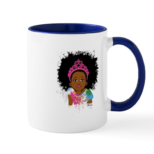 White/Navy Inside - Mocha Princess Mugs