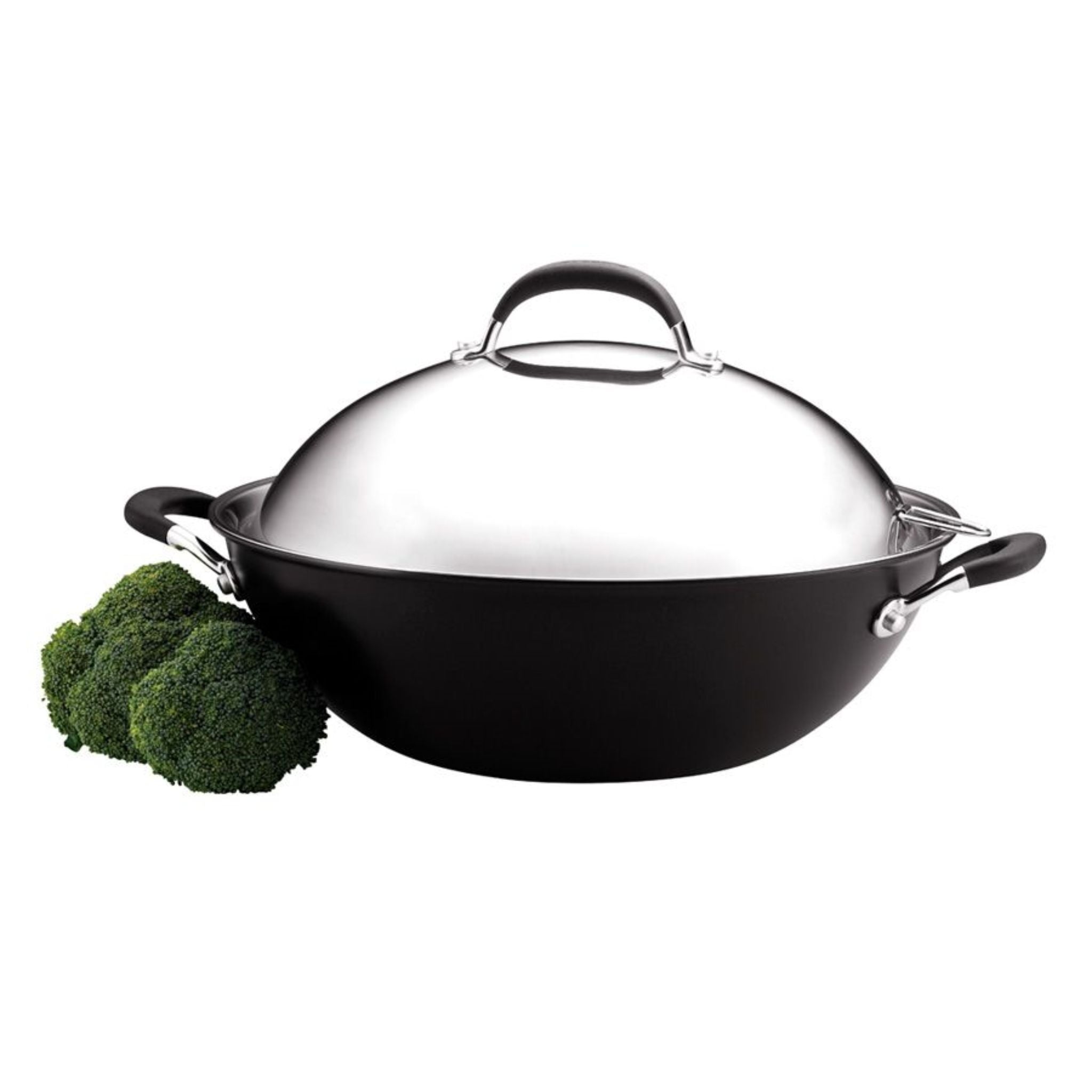 Circulon Premier Professional 36cm Non-Stick Carbon Steel Wok Pan - Perfect for Stir-Frying, Deep Frying & Asian Cooking at Home