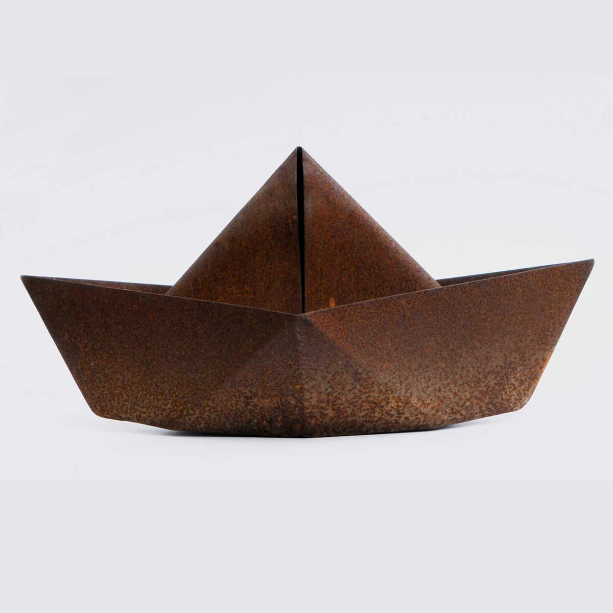 Corten Steel Barcelona Sculpture - Modern Outdoor Garden Art for Patio, Yard, and Landscape Decor