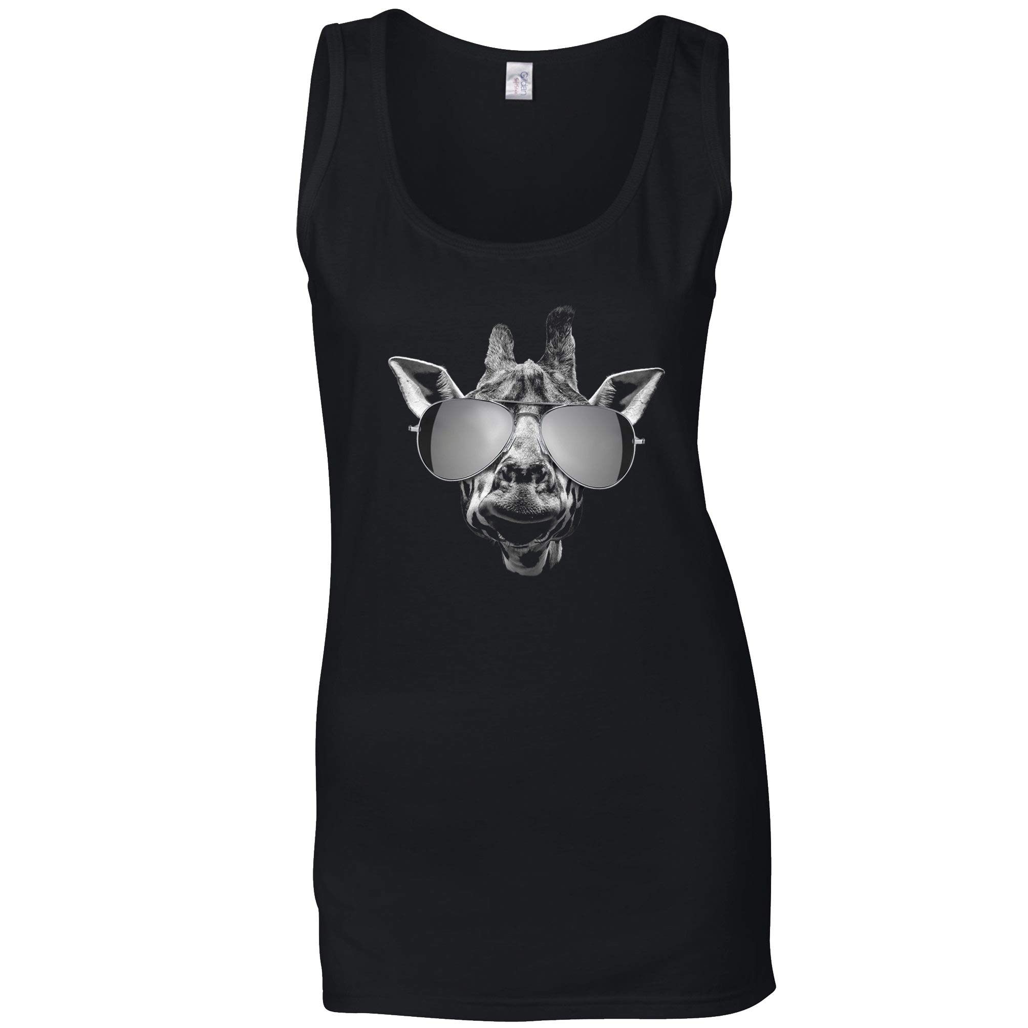Stylish Summer Women's Giraffe Print Vest with Sunglasses Design - Perfect for Beach Outings, Music Festivals & Casual Streetwear
