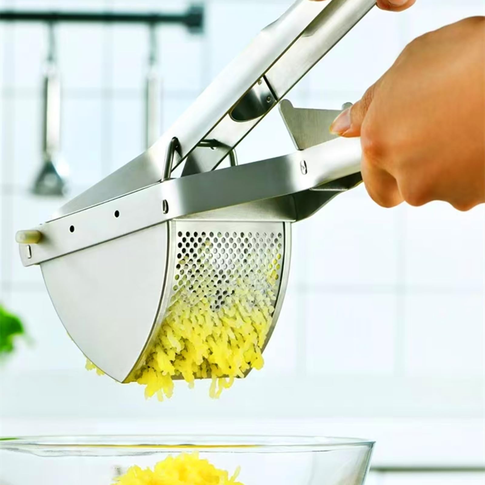 Heavy Duty Stainless Steel Potato Masher - 12 Inch Kitchen Tool for Mashing Potatoes, Vegetables & Fruits | Perfect for Mashed Potatoes, Baby Food & Baking Prep