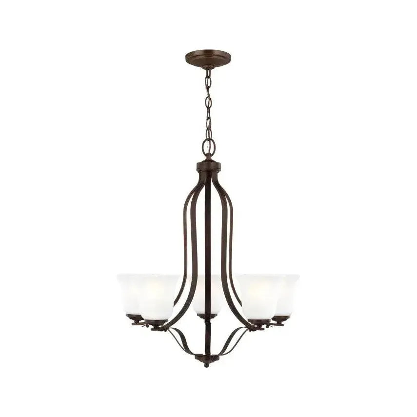 Emmons 5-Light Modern Chandelier - Elegant Crystal Ceiling Light Fixture for Dining Room, Living Room & Bedroom | Perfect for Home Decor & Interior Lighting
