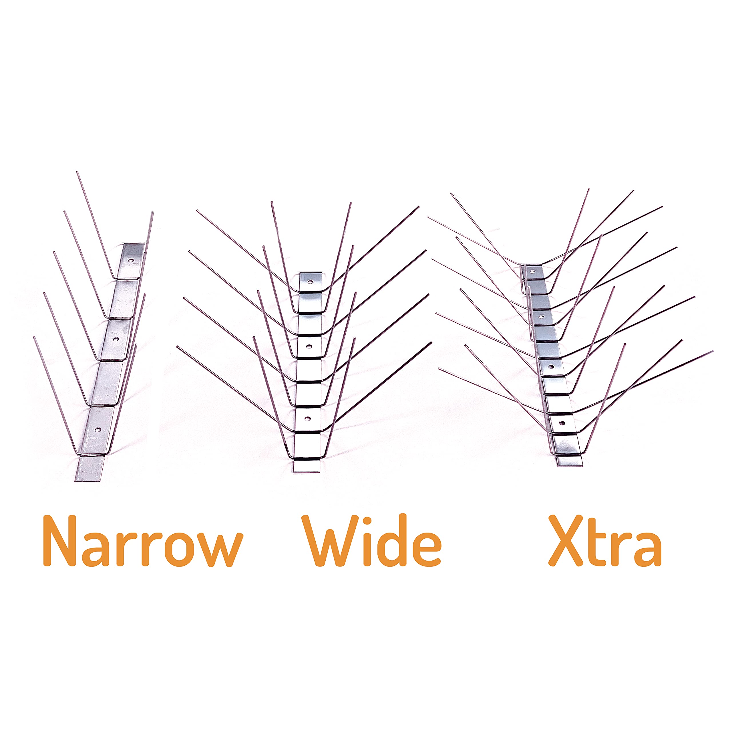 Dura-Spike Stainless Steel Bird Spikes - 10 Ft Narrow (2.5 in) Bird Deterrent for Ledges, Roofs, Pipes | Heavy Duty Metal Pins with Adhesive | Protect Your Home & Business from Pigeons & Birds