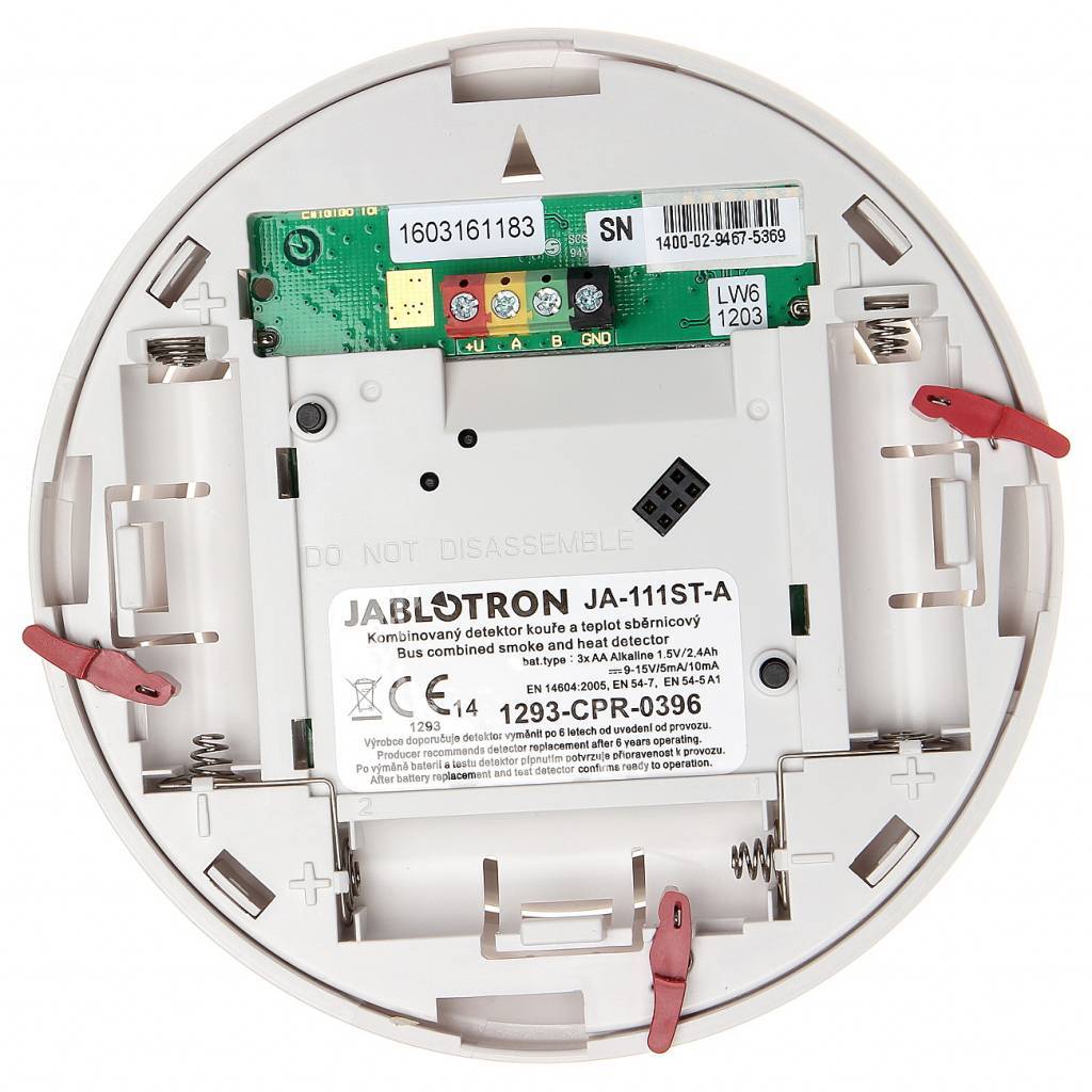 JA 111ST A BUS Combined Smoke and Heat Detector with Fire & Burglar Alarm Siren - Ideal for Home Security, Office Safety, and Commercial Building Protection
