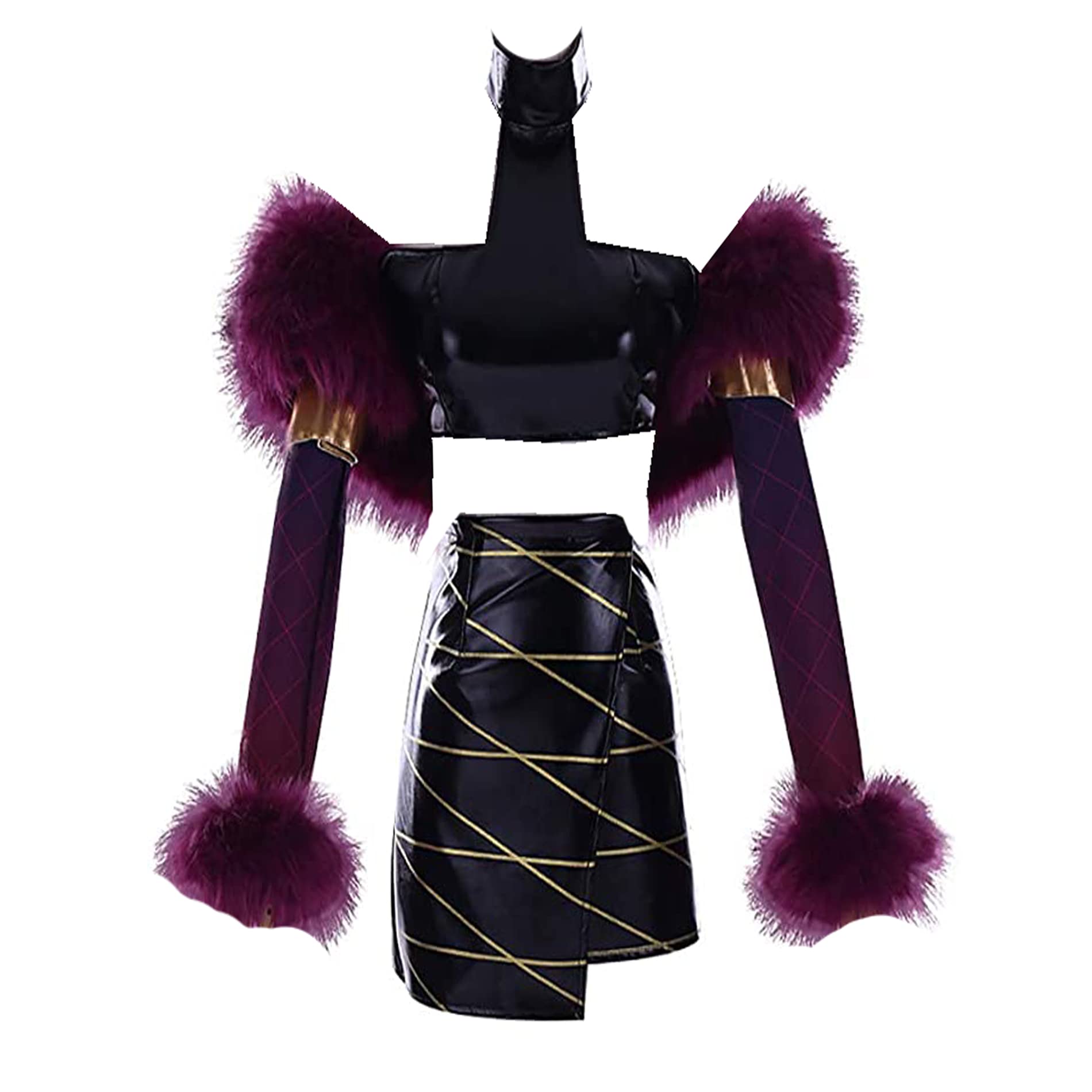 Anime Evelynn Cosplay Costume Full Set - League of Legends KDA Outfit with Wig & Accessories for Halloween, Comic Con, and Cosplay Events