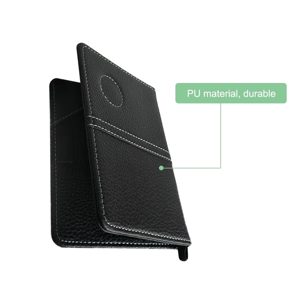 MiOYOOW Genuine Leather Golf Scorecard Holder - Portable Golf Yardage Book Keeper | Waterproof Golf Accessories for Score Tracking | Perfect for Golf Tournaments & Practice Rounds