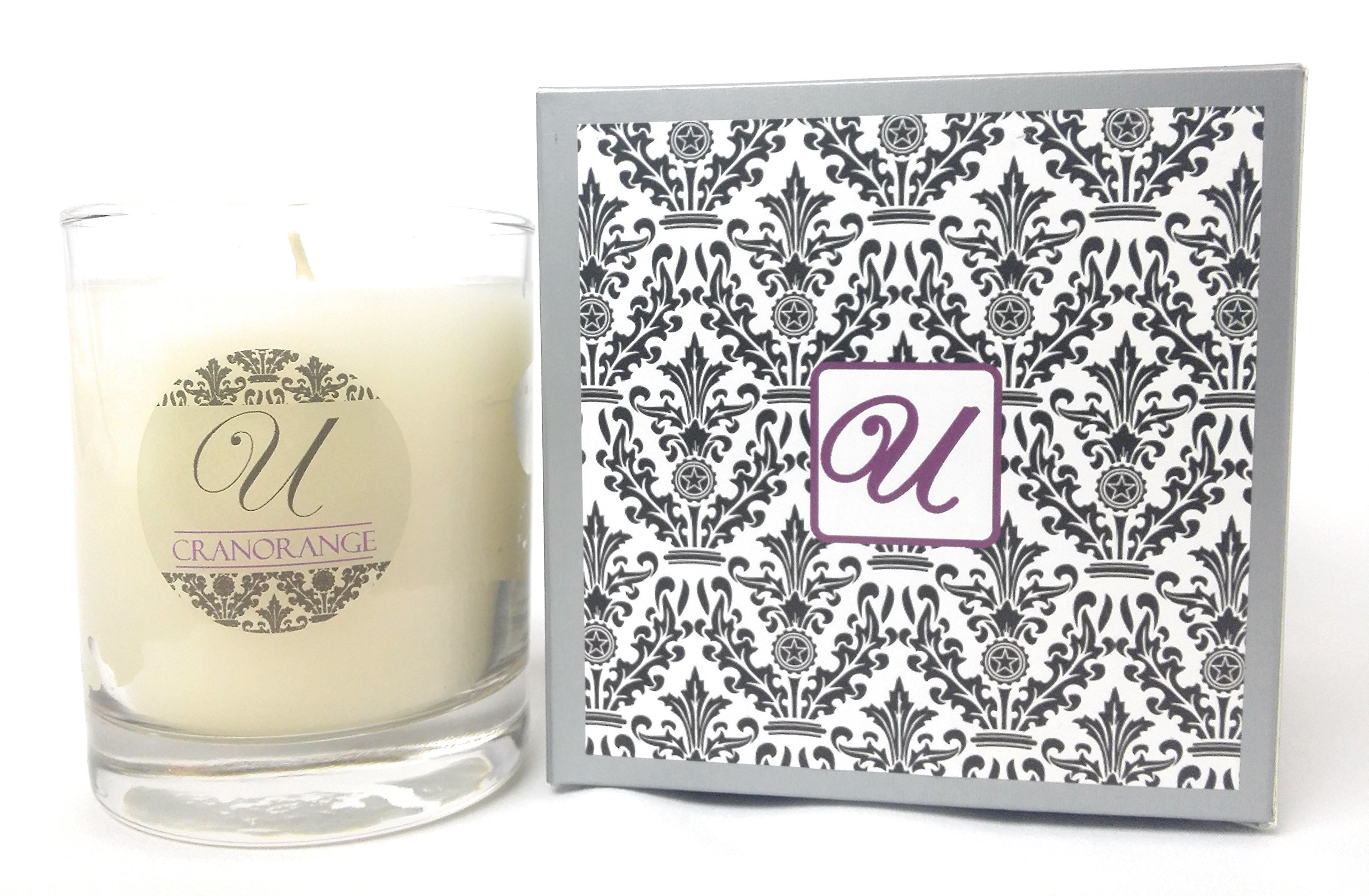 Premium CranOrange Scented Candle in 8 oz Glass Jar with Surprise Jewelry Inside (Value $10-$10,000) - Ring Size 9 - Perfect for Gifts, Home Decor & Romantic Surprises