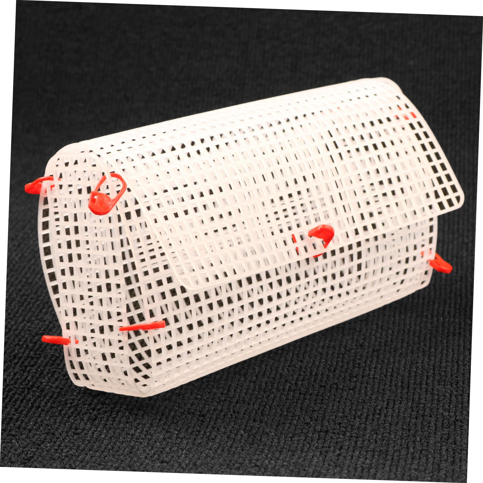 4-Piece Macrame Mesh Hook Bag Set - Transparent DIY Yarn Storage Pouches for Knitting & Crochet Projects, White Plastic Net Tote for Organizing Craft Supplies - Perfect for Home, Travel, and Gift Wrapping Accessories