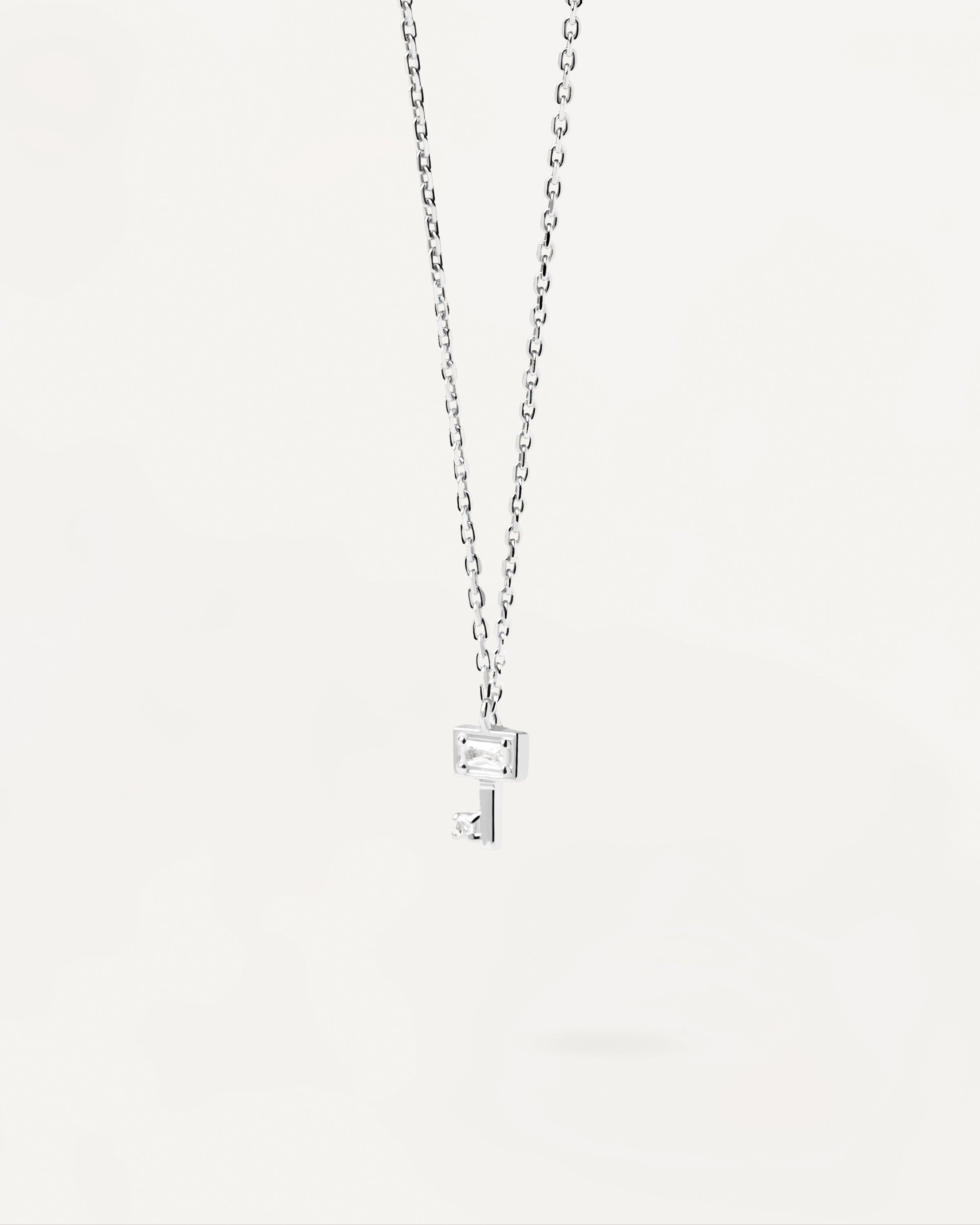 Elegant Sterling Silver Key Necklace for Women - Perfect for Everyday Wear, Gifts & Special Occasions