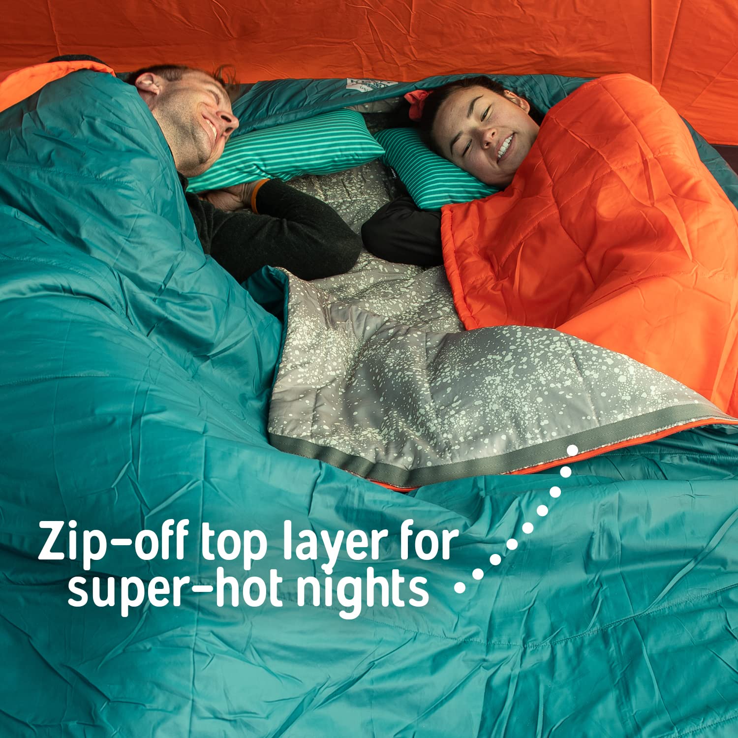Kelty Tru.Comfort Doublewide 20 Degree Sleeping Bag - 2 Person Synthetic Camping Sleeping Bag for Couples & Family | Warm & Spacious for Backpacking, Hiking & Outdoor Adventures