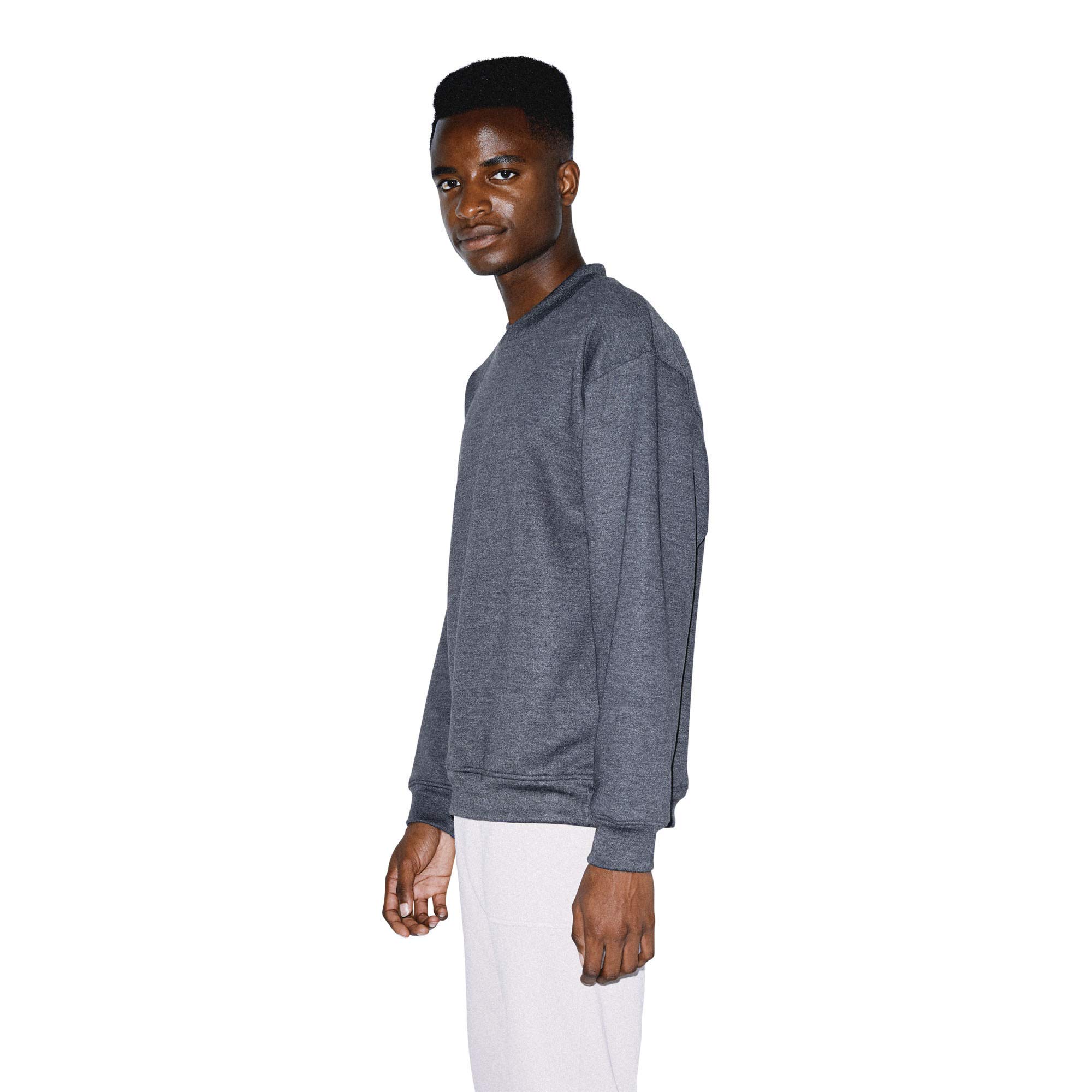 American Apparel Men's Flex Fleece Crossneck Long Sleeve Pullover Sweatshirt - Soft Comfortable Casual Wear for Gym, Workout & Everyday Use