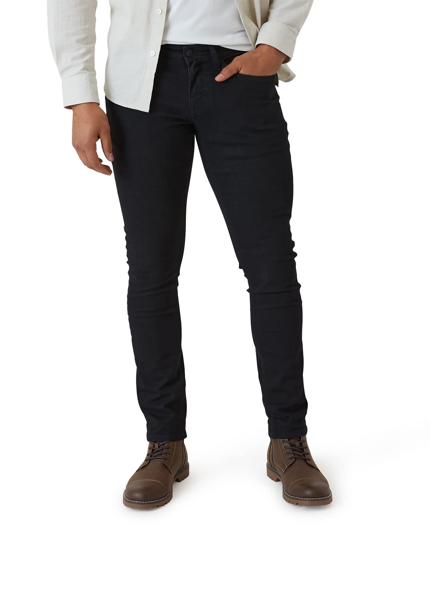 IZOD Men's Slim Fit Comfort Stretch Denim Jeans - Classic Blue Denim Pants with Flexible Fabric for Casual Wear & Everyday Comfort