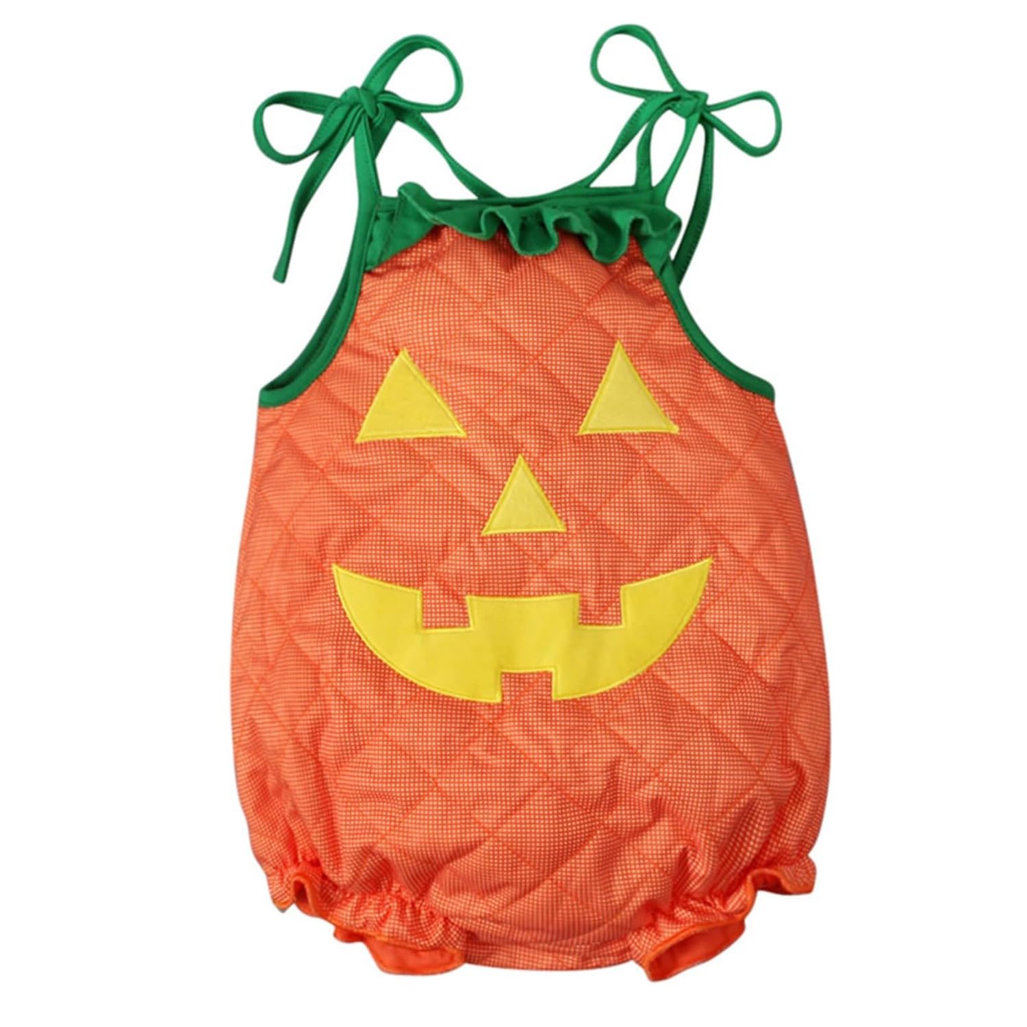 **Halloween Baby Outfits - Sleeveless Pumpkin Print Crawlers for Boys & Girls 0-4 Months | Cute Fall Toddler Clothes for Halloween Parties & Photo Shoots**