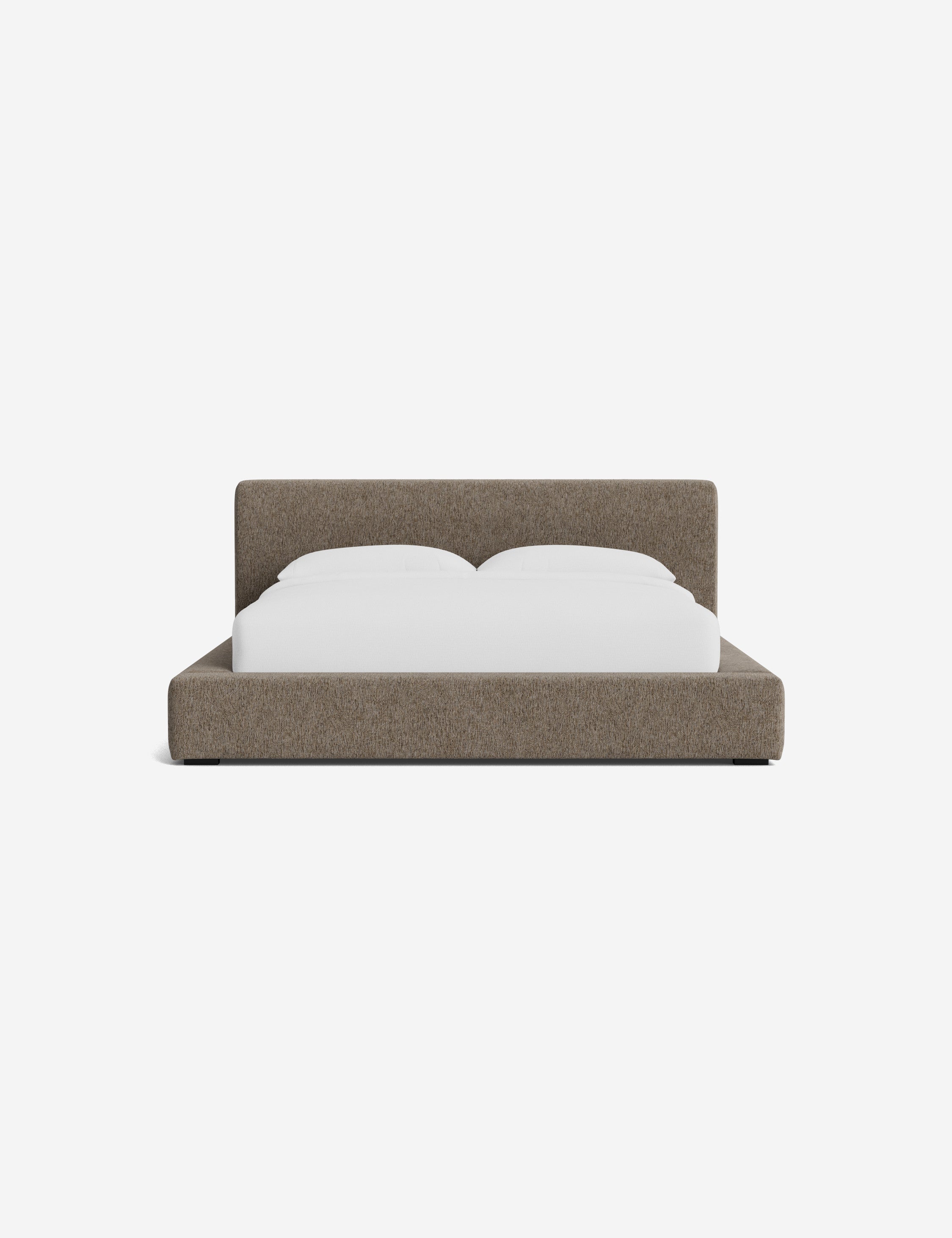 Stylish Clayton Platform Bed Frame - Queen Size, Modern Wooden Bed with Sturdy Slat Support - Perfect for Bedroom, Guest Room & Small Spaces