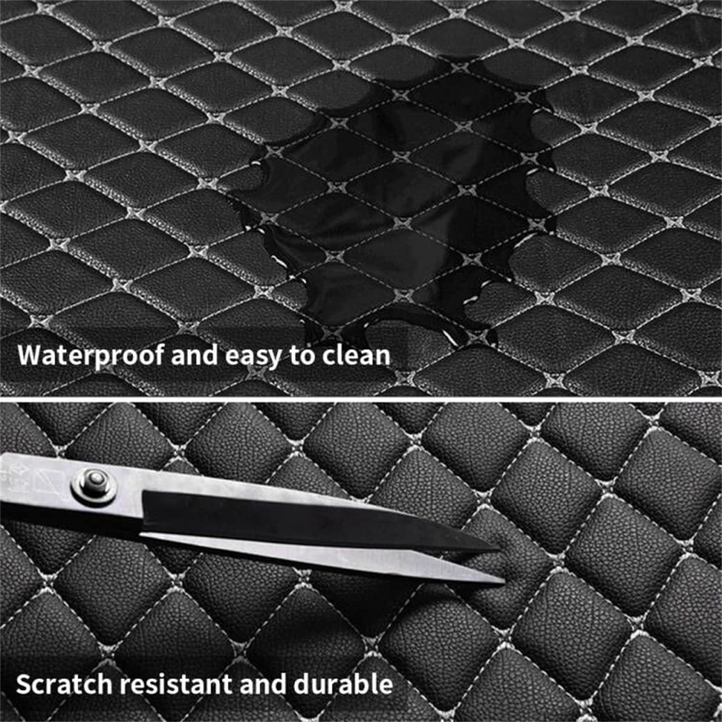 Premium Eco-Friendly Leather Car Floor Mats for Audi Q5 2014 - Waterproof, Anti-Slip, Full Set Beige - Perfect for All-Weather Protection & Interior Style Enhancement