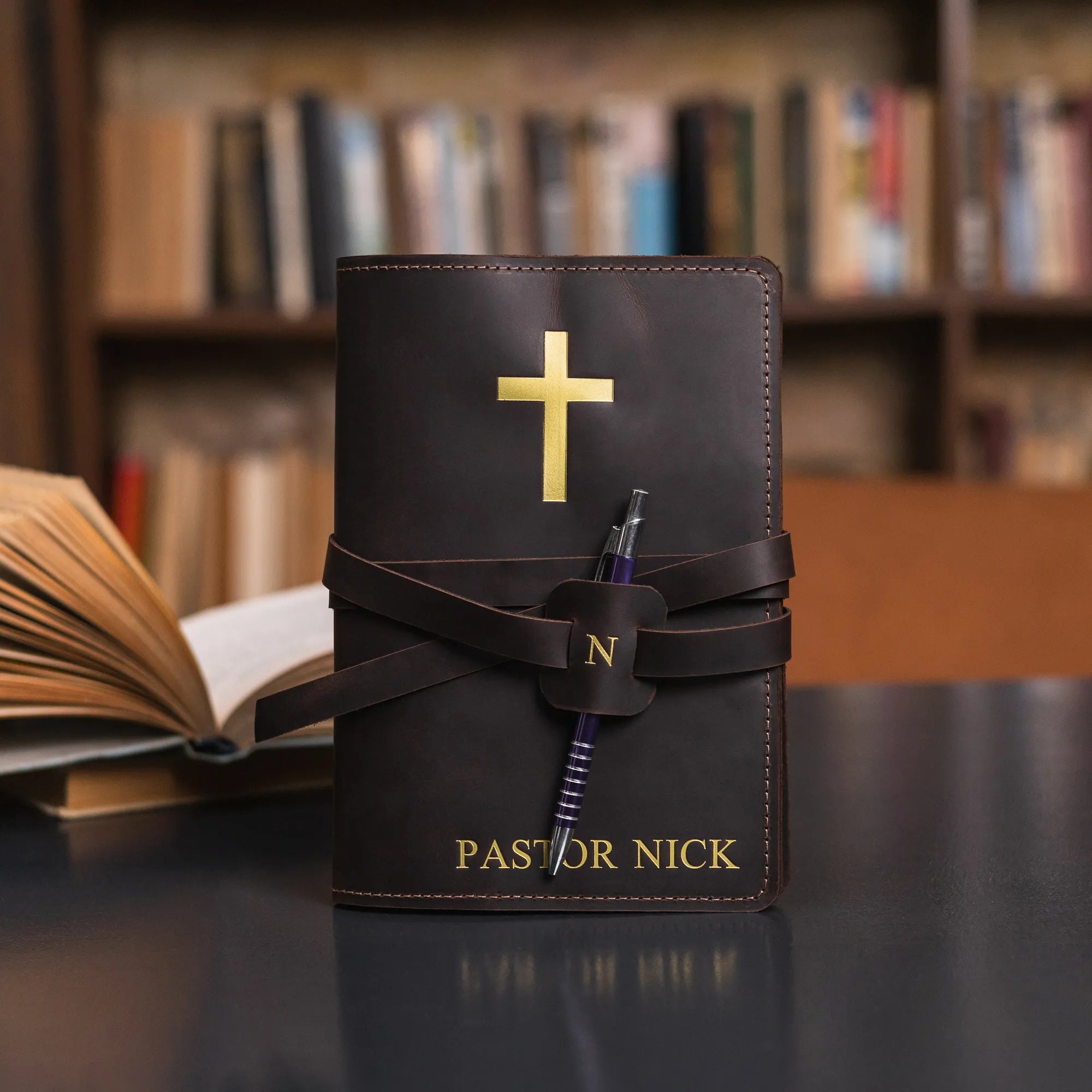 Personalized Leather Prayer Journal for Women & Men - Custom Engraved Christian Devotional Notebook - Perfect for Bible Study, Church, and Daily Reflection