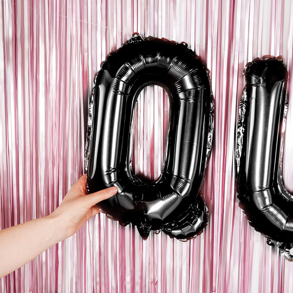 Balloonify Black Mylar Letter Q Balloon - 16 Inch Large Foil Alphabet Balloon for Birthday Party Decorations, Baby Showers & Graduation Celebrations