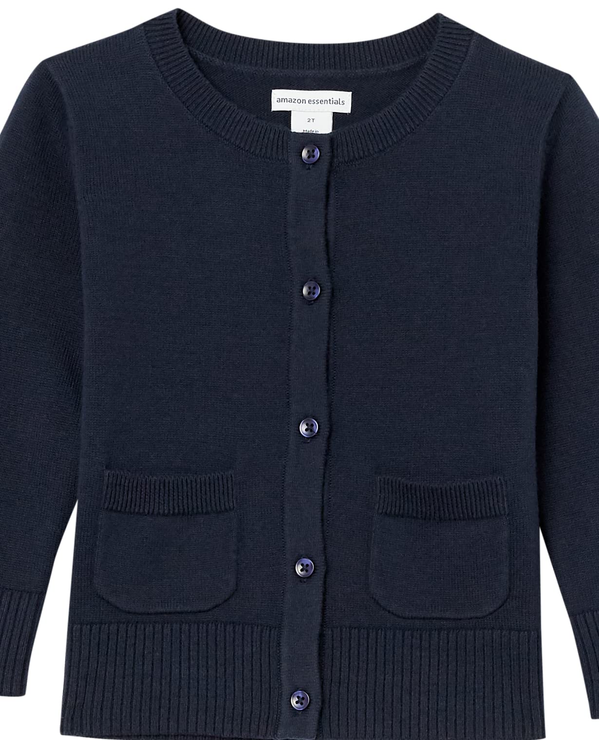 Amazon Essentials Girls & Toddlers Uniform Slim Fit Cardigan Sweater - Perfect for School Uniforms, Church & Special Occasions