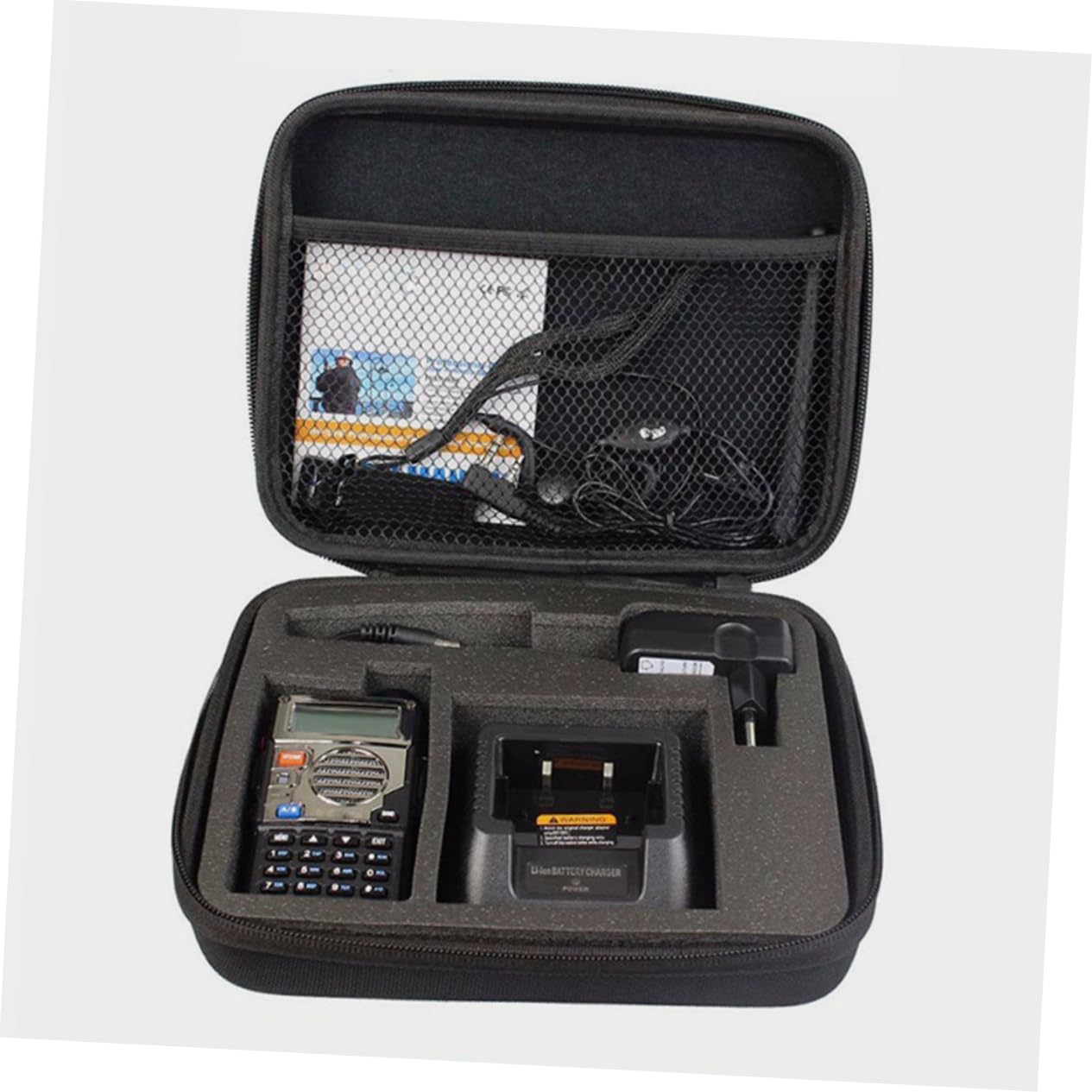 HOMSFOU Waterproof Outdoor Storage Chest for Walkie Talkies - Portable Handheld Radio Carrying Case with Handle - Perfect for Camping, Hiking, and Emergency Communication Storage