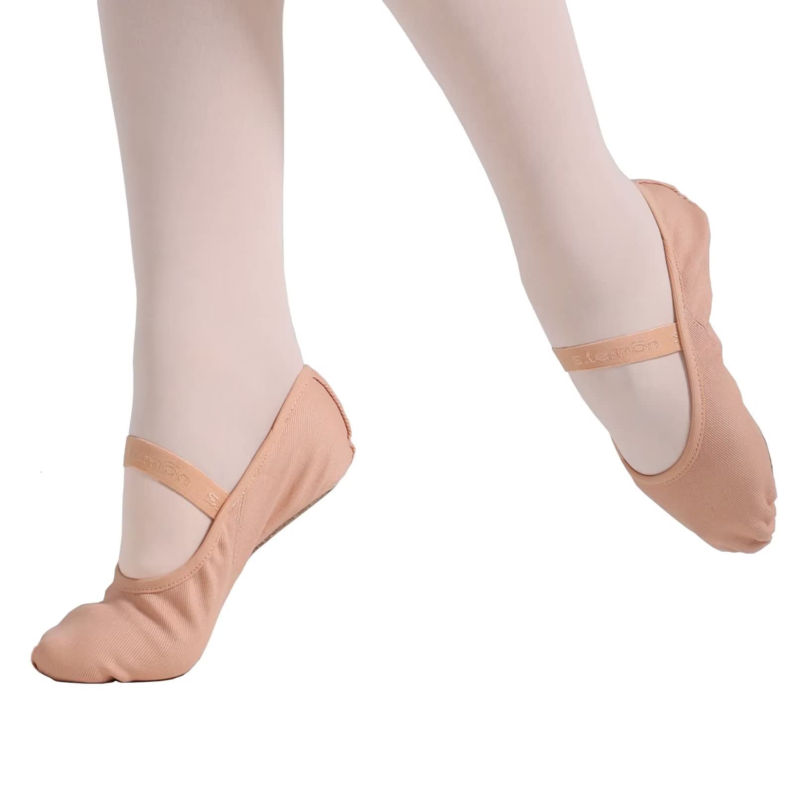Girls Ballet Shoes - Stretch Canvas Split Sole Dance Slippers for Ballet, Jazz, Contemporary - Comfortable Ballet Flats for Adult/Kids/Boys/Toddler in Beige - Perfect for Dance Class, Recital & Practice