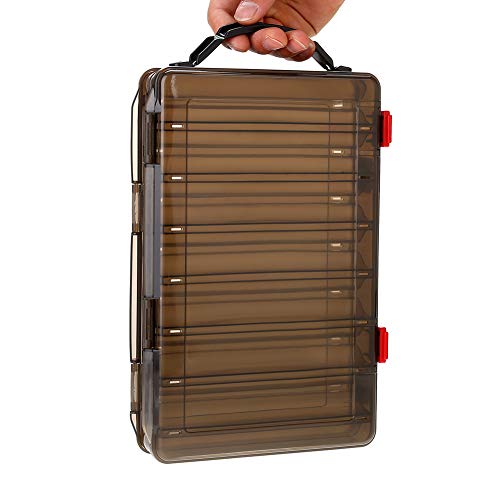 Portable 14-Compartment Fishing Lures Box - Handheld Bait & Tackle Organizer for Bass, Trout & Saltwater Fishing | Camping, Kayak & Boat Fishing Accessories