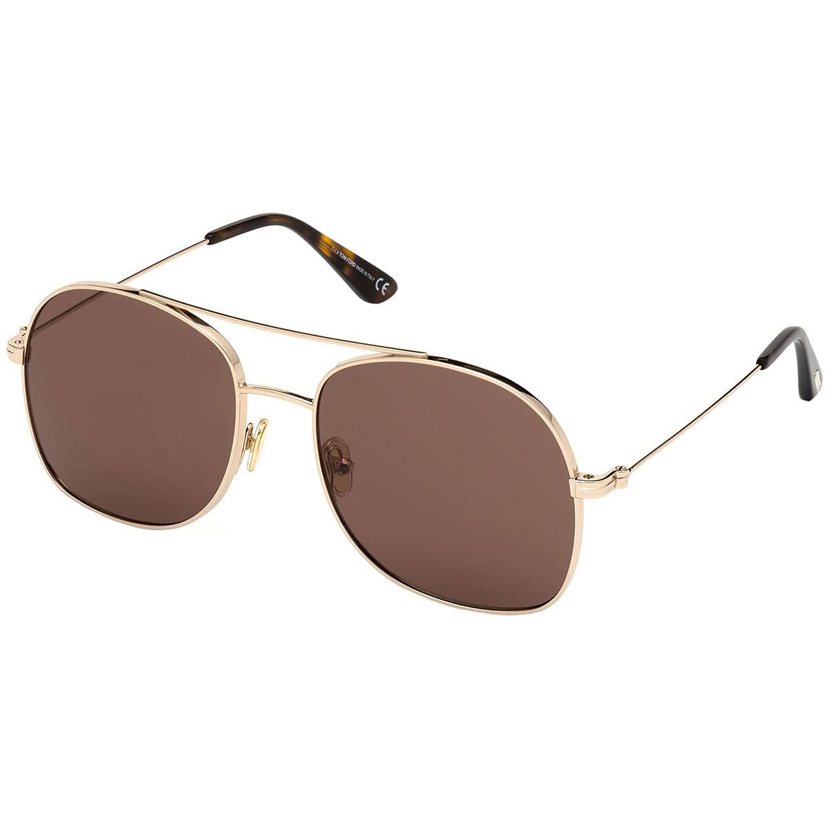 Tom Ford DELILAH FT 0758 Shiny Rose Gold/Brown Sunglasses for Women - 58mm Lens, 18mm Bridge, 140mm Temple - Perfect for Beach, Driving & Fashion Accessories