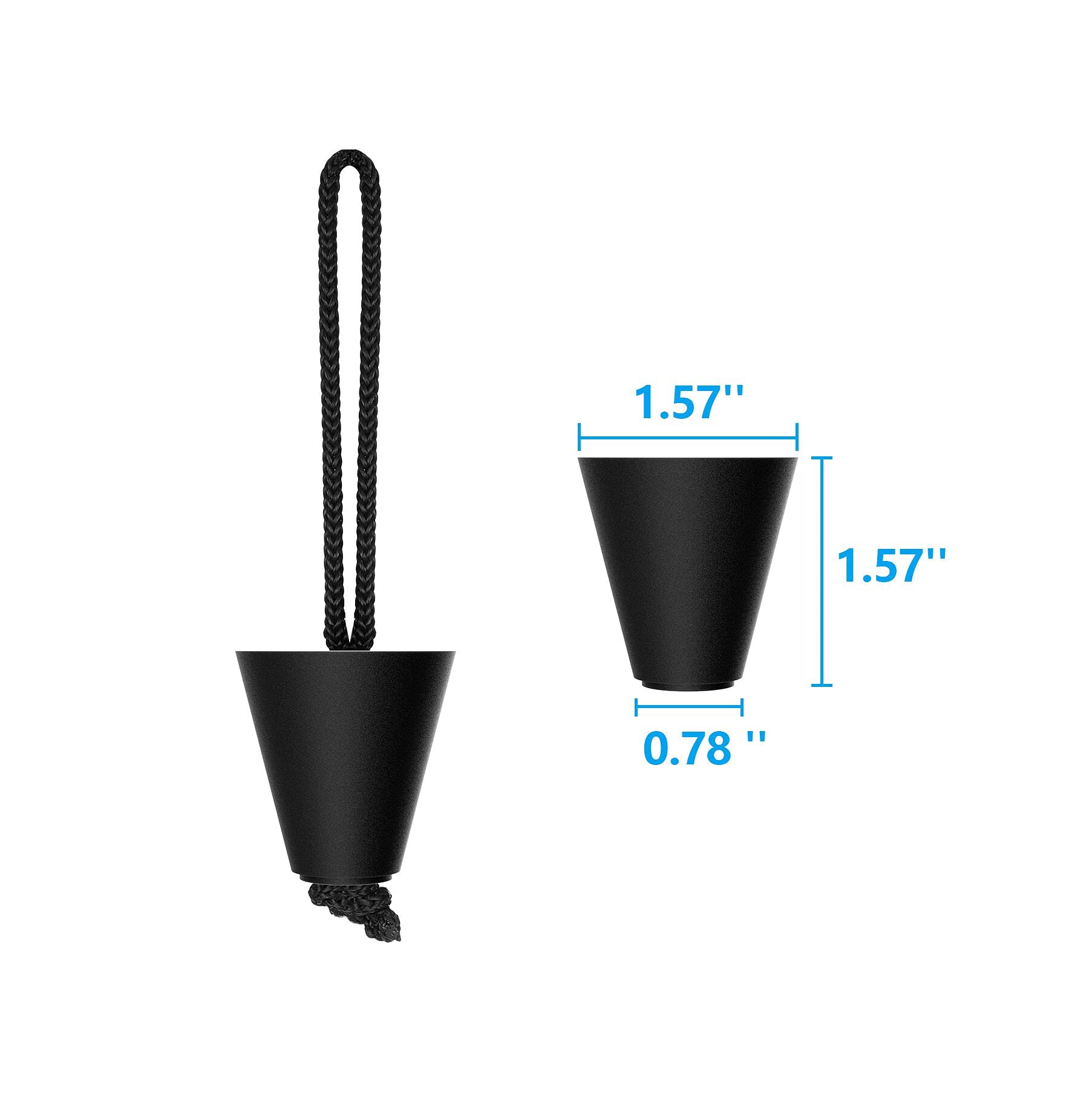 Hikeen Kayak Scupper Plugs with Lanyard - Waterproof Drain Plugs for Sit-On-Top Kayaks - Perfect for Kayaking, Fishing, and Water Sports Accessories