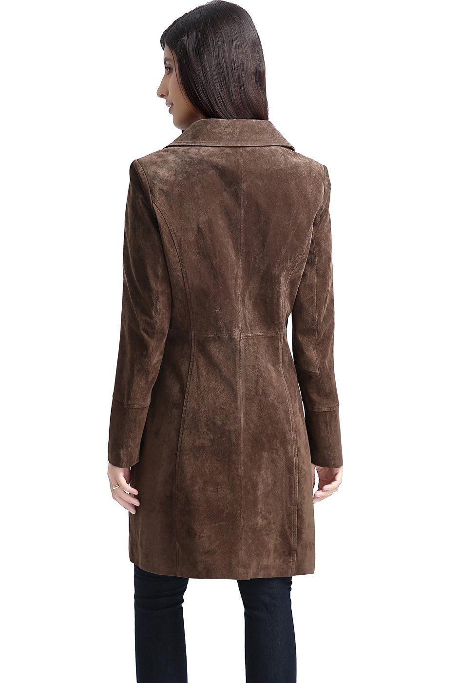 BGSD Women's Aubrey Suede Leather Walking Coat - Lightweight Waterproof Jacket for Outdoor Hiking & Travel (Plus Size & Petite Available) | Perfect for Fall Winter Fashion & Commuting