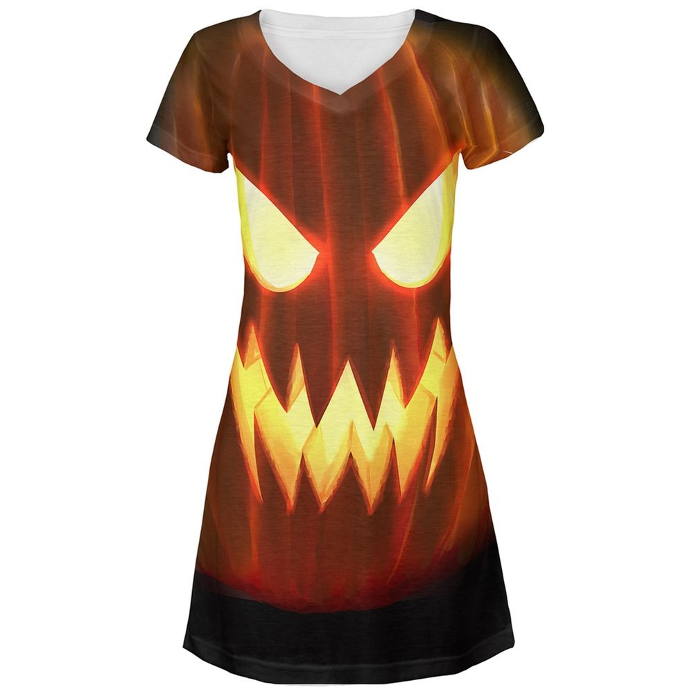 Old Glory All Over Jack-O-Lantern Juniors Cover-Up Beach Dress - Cute Swim Cover Up for Women, Summer Beachwear, Pool Party Outfit