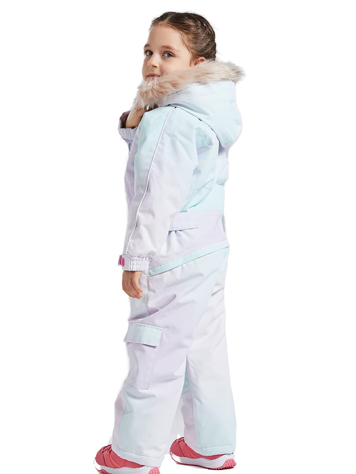 **Waterproof Kids Snowsuit - Boys & Girls Winter One Piece Ski Suit with Colorful Design - Perfect for Snow Play, Skiing & Outdoor Winter Activities**
