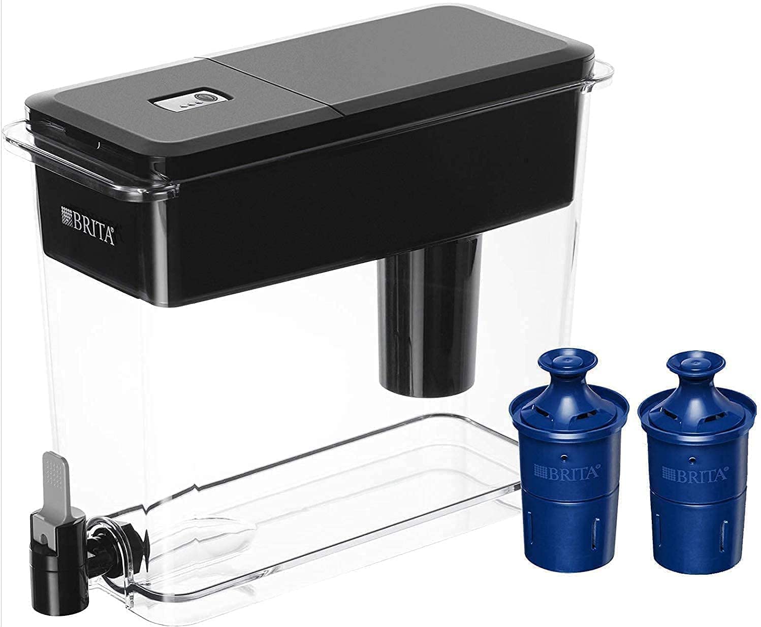 Brita Ultra Max Water Filter Dispenser with Longlast Filters - 18 Cup Extra Large Capacity, BPA-Free, Black | Perfect for Home, Office & Refrigerator Use