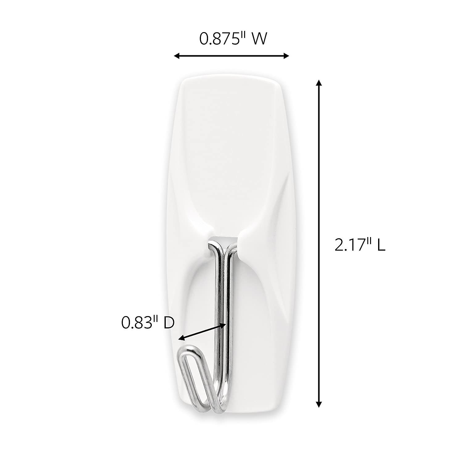 Command 17065S35NA Metal Hooks, 2 lb Capacity - 35 Hooks & 40 Strips - for Home & Office Organization