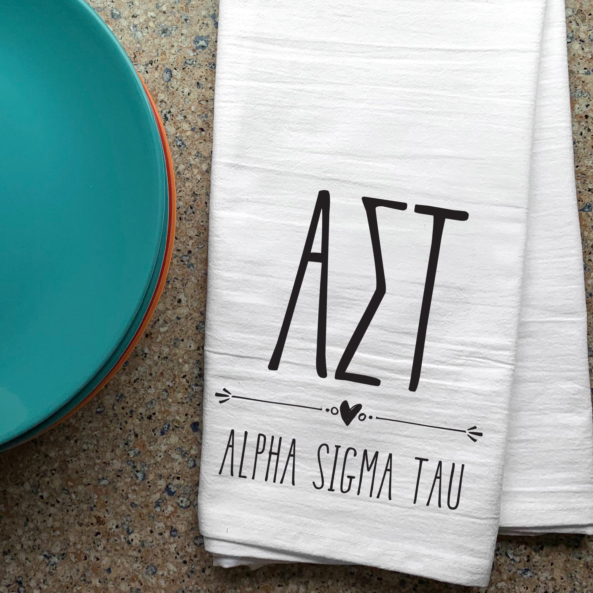 Alpha Sigma Tau Kitchen Towels - Sorority Dish & Tea Towels for Kitchen Decor & Gifts