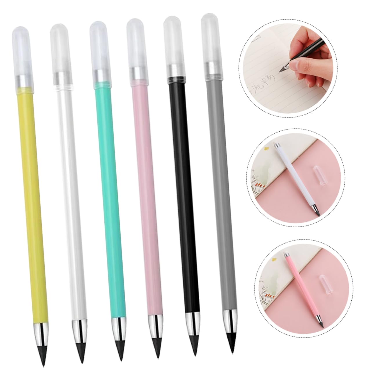 NUOBESTY 12-Piece No-Sharpening Pencil Kit - Pre-Sharpened Erasable Colored Drawing Pencils for Kids, Students & Artists | Perfect for School, Office & Sketching