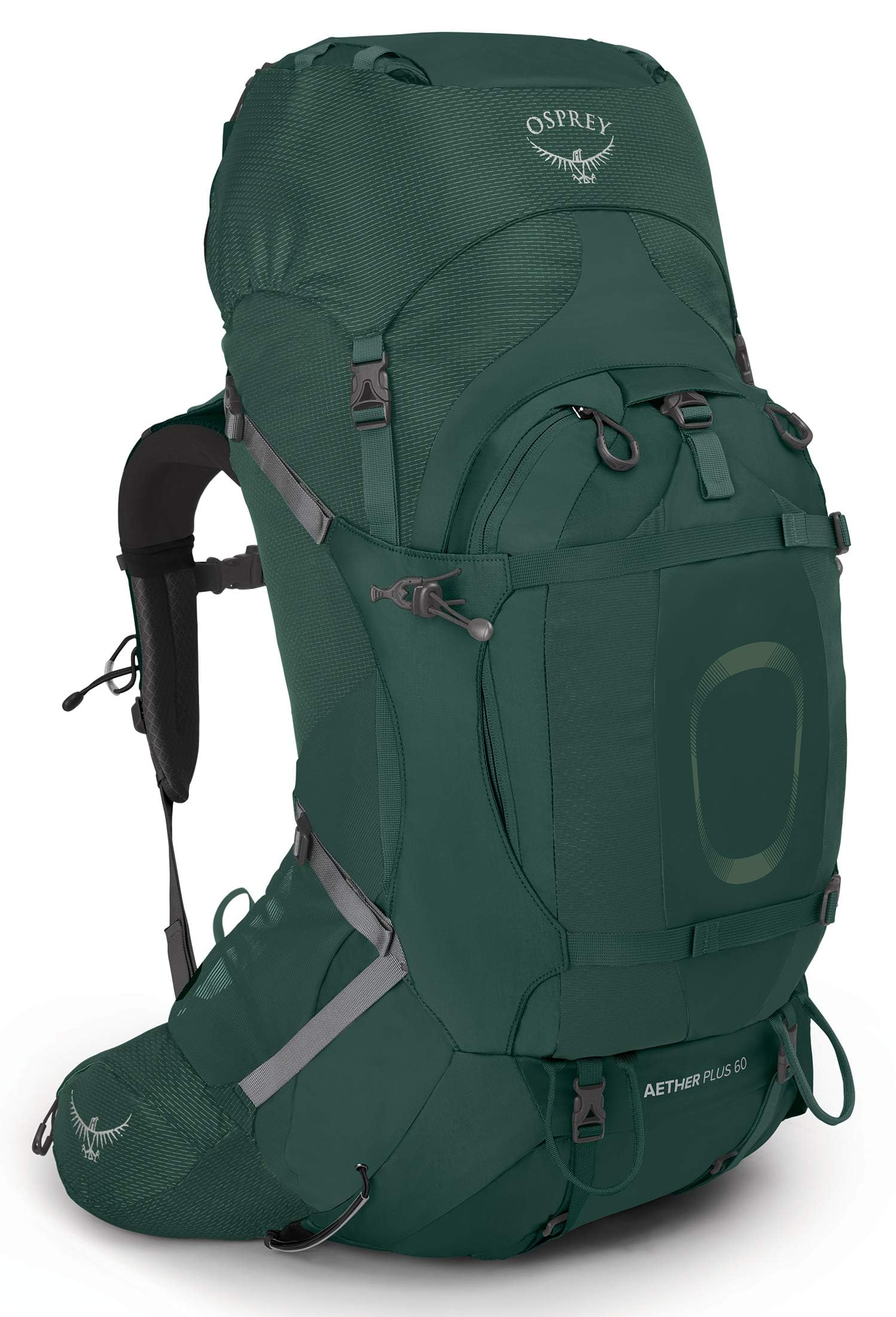 Osprey Aether Plus 60L Men's Hiking Backpack - Lightweight Travel & Trekking Pack for Outdoor Adventures, Axo Green, Large/XL Size, Perfect for Camping, Backpacking & Multi-Day Trips