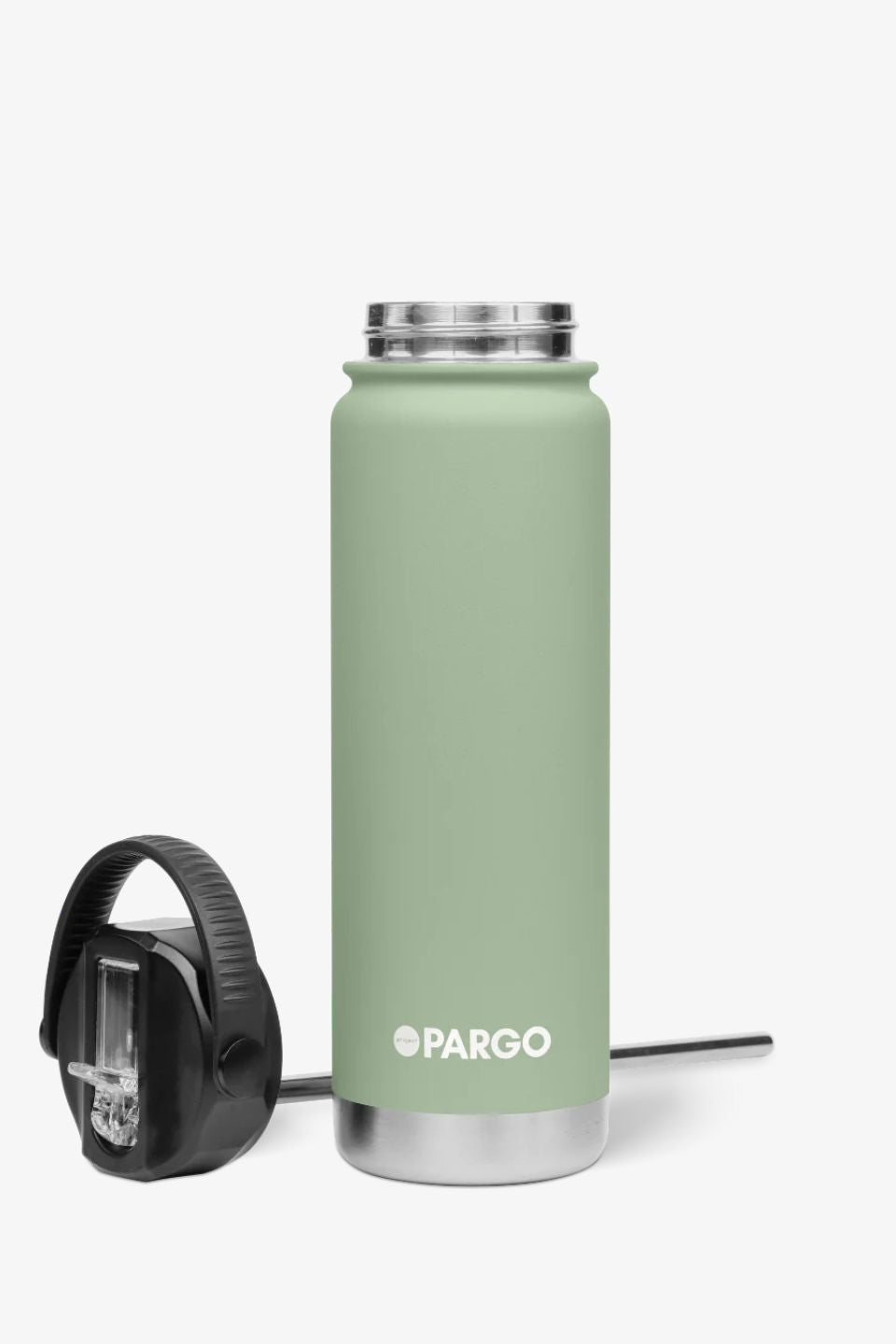 Eco-Friendly Insulated 750ml Eucalyptus Green Water Bottle with Straw Lid - Perfect for Gym, Hiking & Outdoor Activities