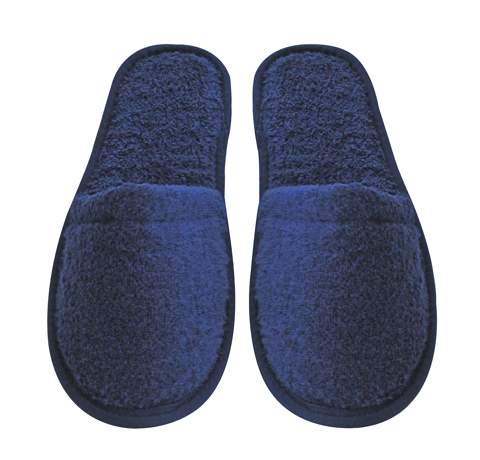 **Arus Women's Turkish Terry Cotton Spa Slippers - One Size Fits Most (6-9.5 Wide) - Navy Blue - Soft & Comfortable for Home, Bathroom & Relaxation**