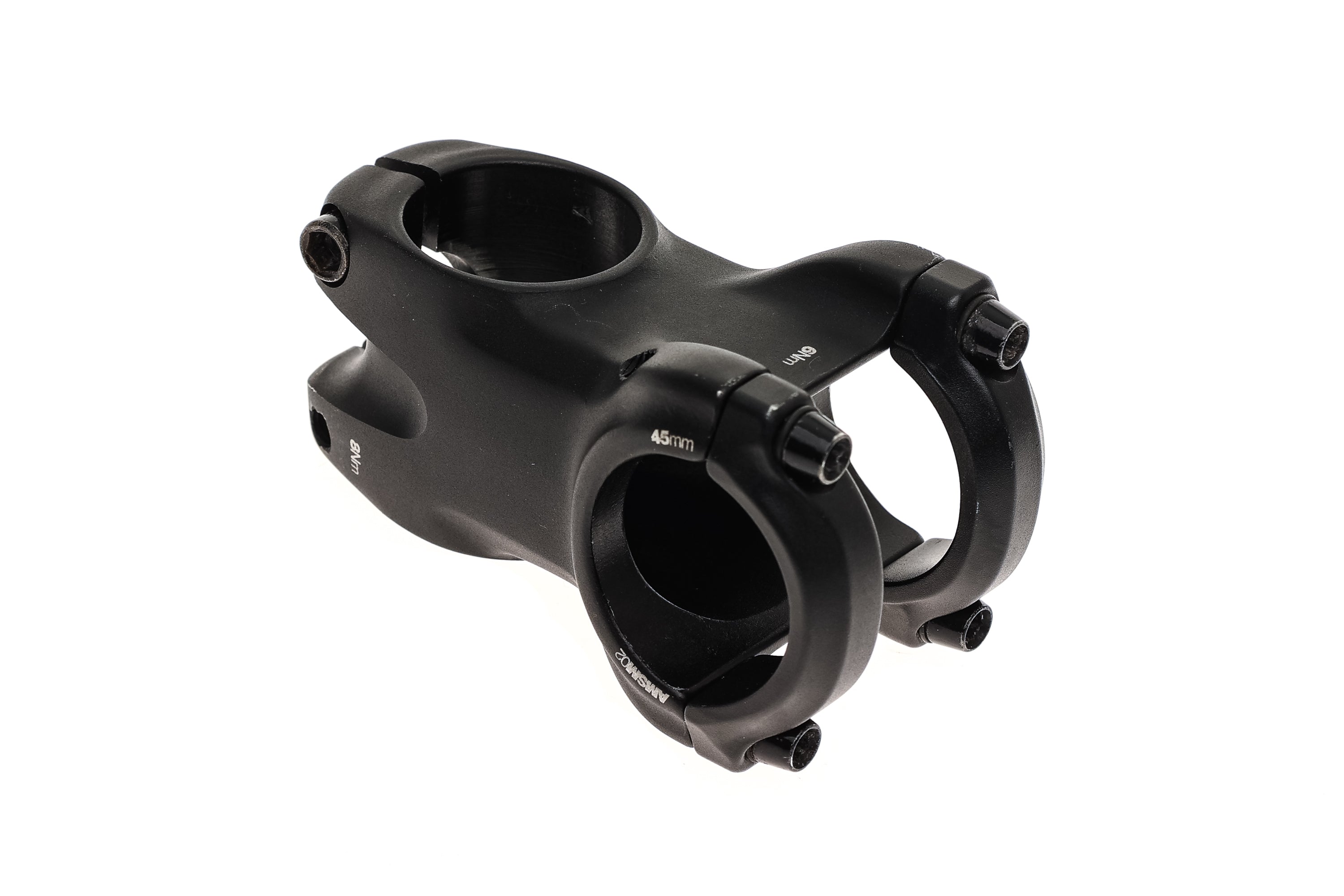 BMC Aluminum Bike Stem 31.8mm Clamp 45mm Length 0 Degree Rise - Black MTB Road Bicycle Handlebar Stem for Mountain Cycling and Commuting