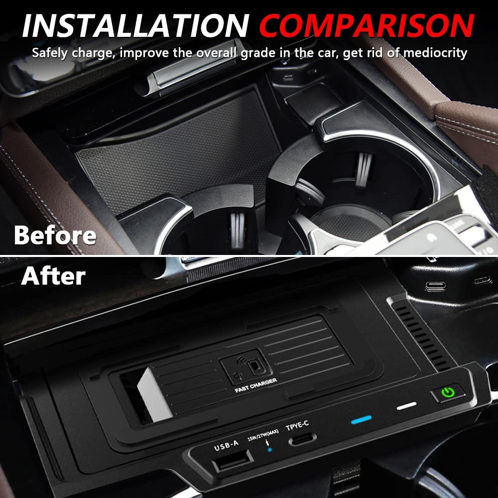 Wireless Car Charger for Mercedes-Benz GLE AMG & GLE Coupe (2020-2022 Models) - 15W Fast Charging Phone Pad Compatible with W167 350/450 AMG 53/53 Coupe/63 S - Perfect for Road Trips & Daily Commutes